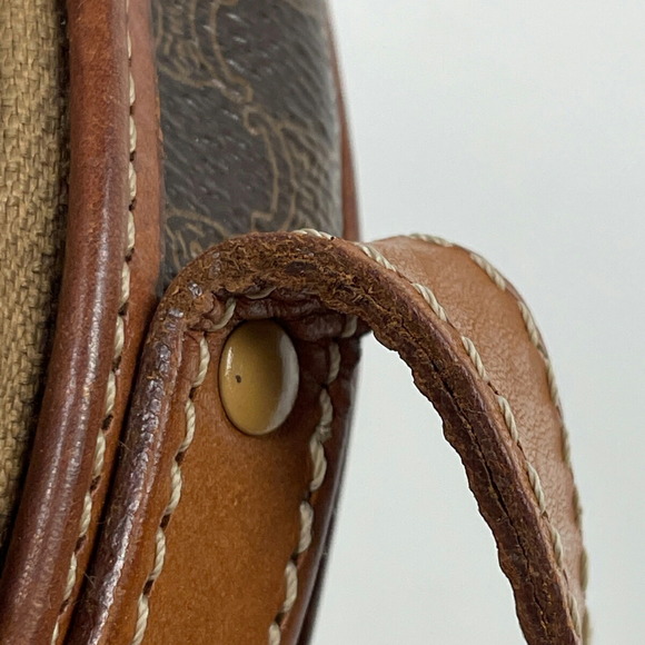 Celine Macadam Pattern Diagonal Canvas Shoulder Bag Brown - Picture 5 of 6